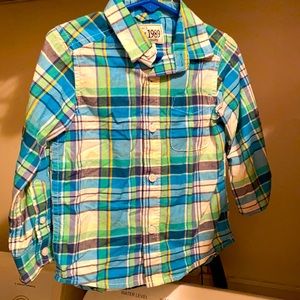 2T Boys toddler long-sleeve flannel